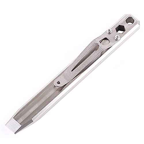 EDC Titanium Pry Bar Pocket Pry Bar Multifunction Pry Tool with Pocket Clip