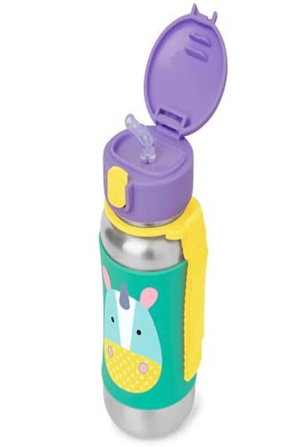 skip hop toddler sippy cup with straw zoo stainless steel straw bottle unicorn
