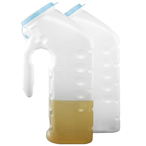 Male Urinal with Glow in The Dark Lid (2 Bottles) 32 Oz...