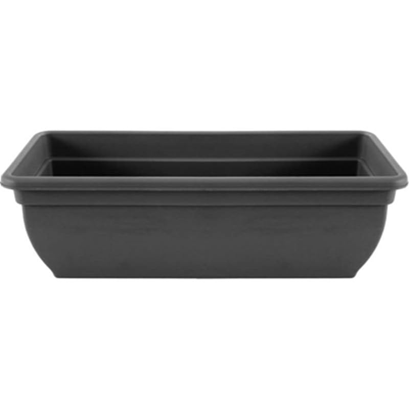 Bellpot Trough Planter – Outdoor Garden Trough in Multiple Sizes & Colors – Durable, Weather-Resistant Plant Pot for Flowers, Herbs & Vegetables (BLACK, 46 CM)