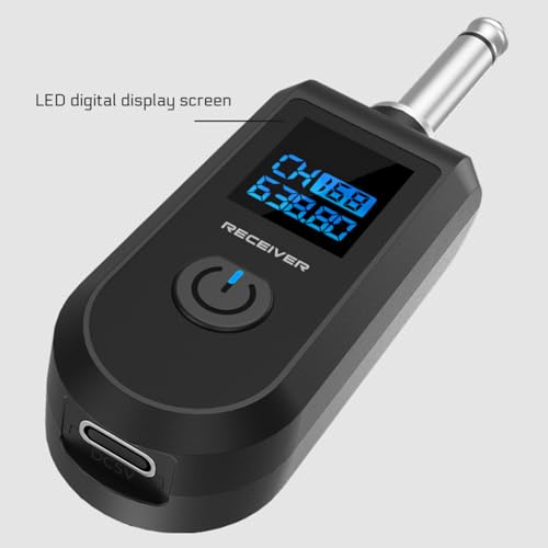 Adaptador de micrófono inalámbrico profesional de aleación de aluminio con receptor claro 7