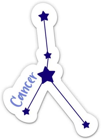 Squiddy Cancer Zodiac Sign Stars Cute - Vinyl Sticker (7