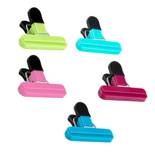SOLUSTRE 5pcs Food Bag Clips Sealing Clips for Household Snack Packaging Strong Grip to Prevent Leaks