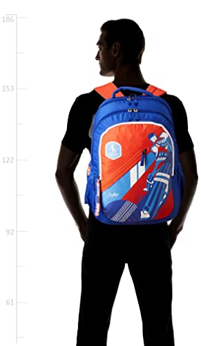 Image of Skybags Casual Backpack 34L with 3 Spacious Compartments, Front Pocket & Built to Last Shoulder Strap | Blue | Riddle