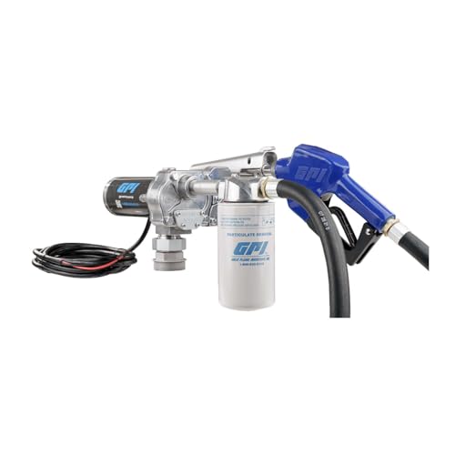 GPI - M-150 Series Fuel Transfer Pump, Automatic Shut-Off Nozzle with Filter Kit, 15 GPM, 12 Volt (110612-03)