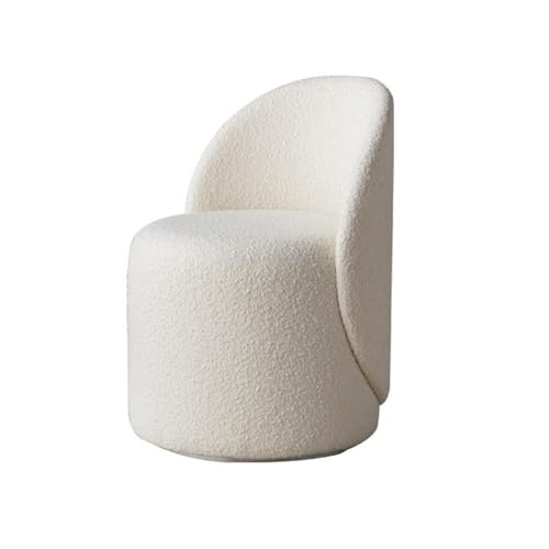 Leewertyu Modern Vanity Stool, Rotatable Stool with Back, Soft Makeup Chair, Dressing Chairs, Upholstered Stools for Living Room, Bedroom
