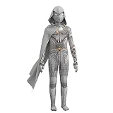 NOMISDUN Enfants Adulte Cosplay Costume Moon Knight Body Super-héros Déguisements Combinaison Anime Film Zentai Jeux De Rôle 3D Collants Costume Halloween Carnaval Onesies,Grey-Kids/M/115~125cm