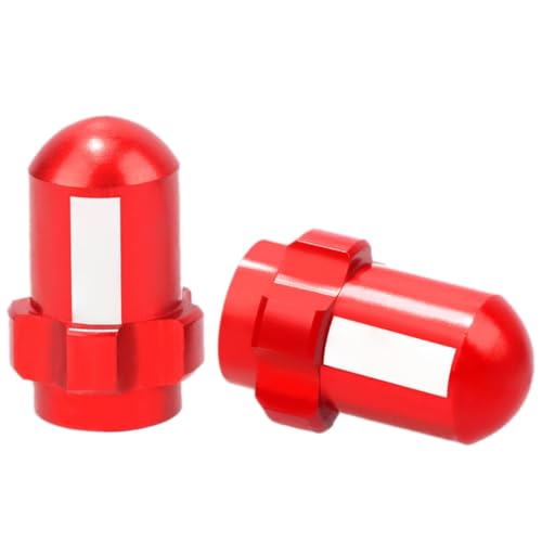 2 piezas Tapas de válvula para neumáticos de bicicleta de aleación de aluminio para montaña y carretera miniatura 1