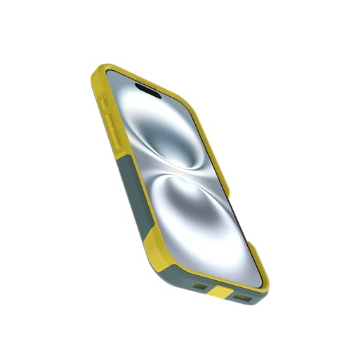 Image of OtterBox iPhone 16 (Only) - Commuter Series MagSafe Case - Ocean Sunrise (Green & Yellow) - Built-in Magnets - Slim & Tough - Pocket-Friendly - with Port Protection