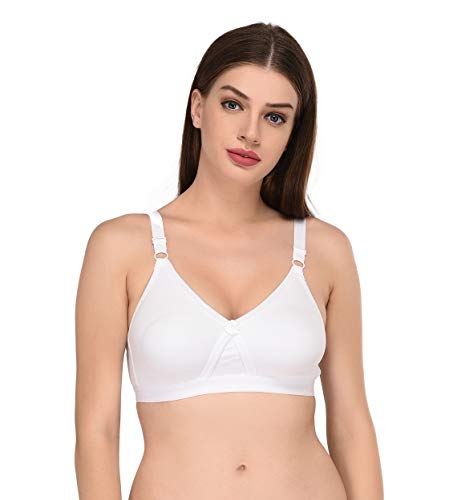 Image of Elina Women's Black-Skin-White Full Coverage Cotton Hosiery D-Cup Bra (Set of 3)