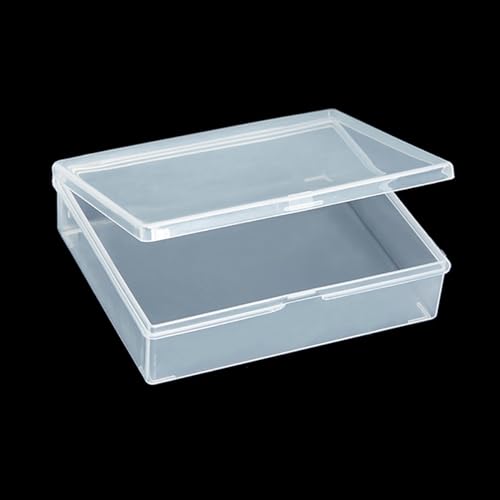 Image of 12 Pack Rectangular Clear Plastic Organizer Storage Box Containers (3.98 x 3.35 x 1.06 Inch) with Lid, Small Plastic Containers for Beads and More