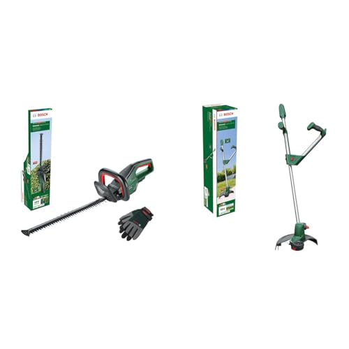 Bosch Cordless Hedge Cutter UniversalHedgeCut 18V-50 (Without Battery, 18 Volt System & Cordless Grass Trimmer UniversalGrassCut 18V-26 (Without Battery, 18 Volt System, Cutting Diameter