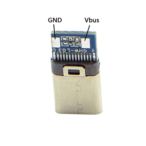 cablecc 5set DIY 24pin USB 3.1 Type C USB-C macho SMT miniatura 6