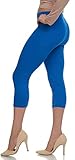 LMB Lush Moda Extra Soft Capri Leggings - Variety of Colors - Royal Blue