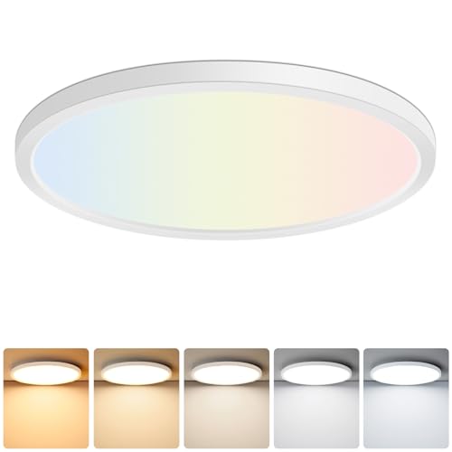 Image of Brightever 12 Inch LED Flush Mount Ceiling Light Fixture, Dimmable, 3200LM