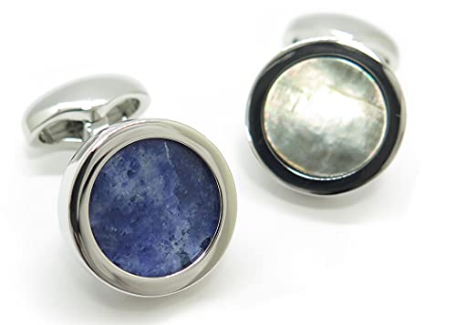 バベットワッサーマン(Babette Wasserman) リベルソディスクカフス（ソーダライト&黒蝶貝） (カフスボタン/カフリンクス)