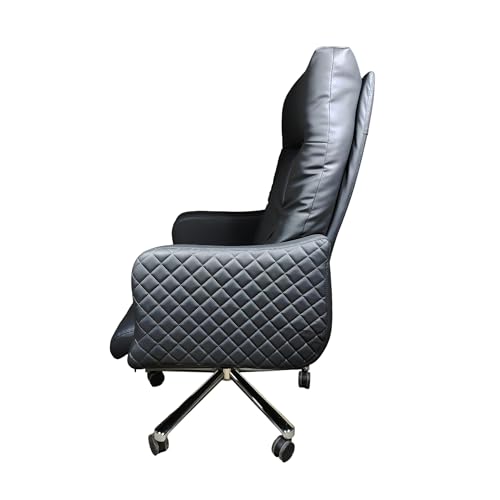 Image of Lakdi The Furniture Co High Back Faux Leather Comfortable Executive Chair & Revolving & Recliner Chair | Director and Executive Chair | Metal Base - Black Color (111013163 Black)