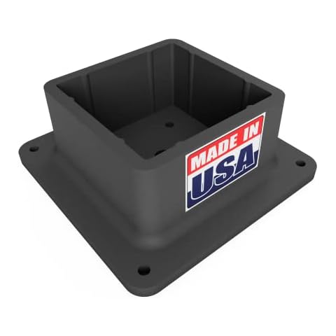 USA Made Never Rust/Stain 4x4 Post Base Bracket Anchor - Plastic Deck Post Skirt Flange Cover for Wood Posts - Strong & Durable Support, Handrail, Base Brackets, Anchor Post Support (10 Pack) Cover
