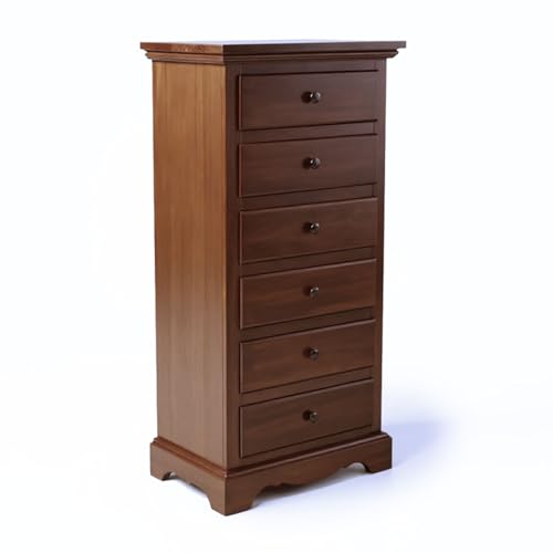 Mar.c.a. Design - Comò in Legno di Pioppo con Base Piatta, Cassettiera Stile Arte Povera Classico, Made in Italy