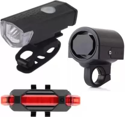 SPOKEFOX Bicycle LED USB Rechargeable Head Light and Back Light with Horn with LED Front Rear Light Combo (Multicolor) (B0CCJYBFTD) Amazon Price History, Amazon Price Tracker
