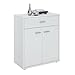 Produktbild CARO-Möbel Kommode Sideboard Schrank Tommy weiß, Anrichte mit 1 Schublade und 2 Türen