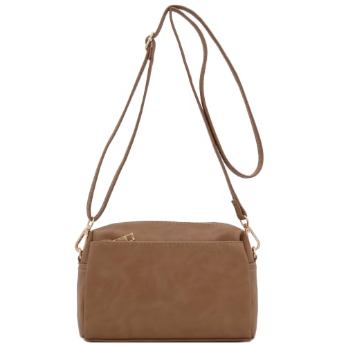 Image of FashionPuzzle Triple Zip Small Crossbody Bag