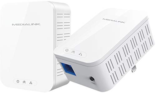 Medialink Gigabit Powerline Adapter Kit (2 Units) - AV1000 Ethernet Homeplug with Gigabit