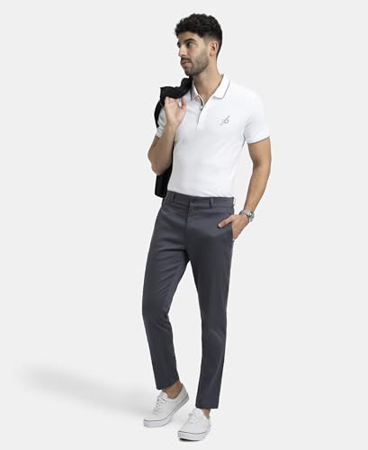 Image of Jockey IM26 Men's Super Combed Cotton Rich Elastane Stretch Woven Fabric Slim Fit All Day Pants with Side Pockets