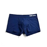 nograx boxer uomo cotone mens cotone biancheria intima boxers classica open front boxer biancheria intima per uomini maschio mutandine morbide-blu scuro-s-1pc