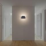 Klighten Lampa ścienna LED 24 W, na zewnątrz, wodoodporna, IP65, regulowana aluminiowa lampa ścienna, nowoczesne oświetlenie zewnętrzne, zasilanie sieciowe, do wejścia, ogrodu, na taras, 1500 lm