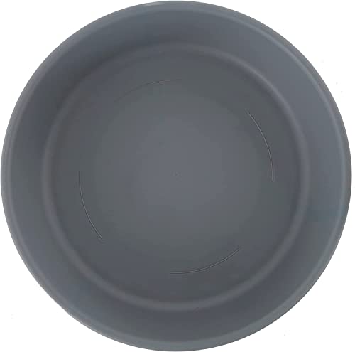 The Hc Companies 6 Inch Round Plastic Classic Plant Saucer - Indoor Outdoor Plant Trays For Pots - 6.75"X6.75"X1.13" Warm Gray #TOP3