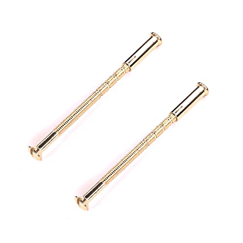 cyclingcolors 2x tornillos de encuadernación dorado M4 x 35-65mm latón unión con casquillo conexión de muebles Plan de trabajo madera