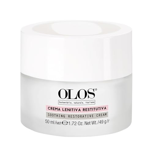Olos Soothing Restorative Cream, 1.7 oz, Face Moisturizer, Face Lotion for Stress Signs and Redness, Face Cream with Aloe