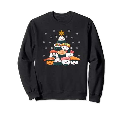 Sapin de Noël kawaii sushi - Pour les amateurs de nourriture japonaise Sweatshirt