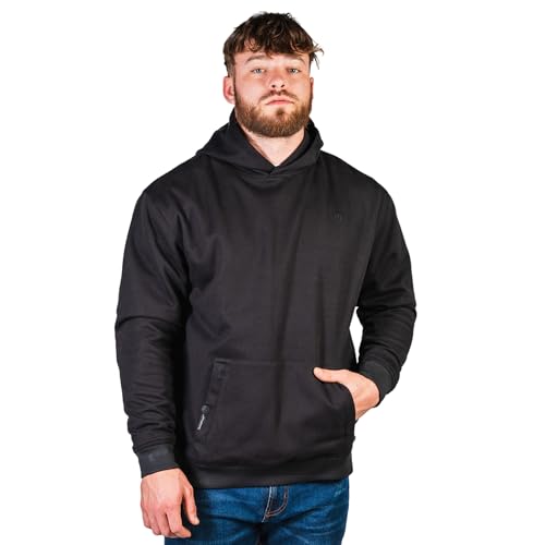 NBT Clothing Body Guard Hoodie 2.0 Mens CE AA Aramid Protective Pullover with Removable Armor Black XXX-Large Abrasion Resistant 3-Layer All-Season Riding Hoodie