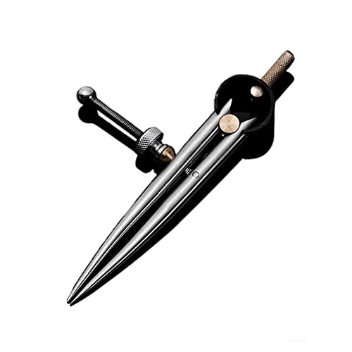 Herramienta de precisión de brújula de separación de ala ajustable de acero inoxidable for dibujar círculos, geometría, madera, artesanía de cuero Herramientas para trabajar la madera