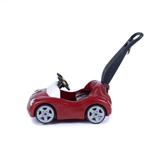 Image of Step2 Side-by-Side Push Around Roadster, Kids Push Car, 2 Seat Ride On Car, Seat Belts & Horn, for Toddlers 1.5-4 Years Old, Red