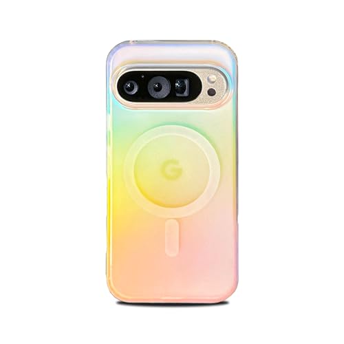 LYQZDT for Google Pixel 9/9 Pro Case 6.3' Magnetic Compatible with Magsafe Iridescent Holographic...