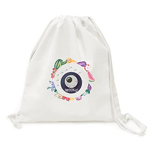 Sac en tissu pliable avec sangle pour fruits, style Halloween chic