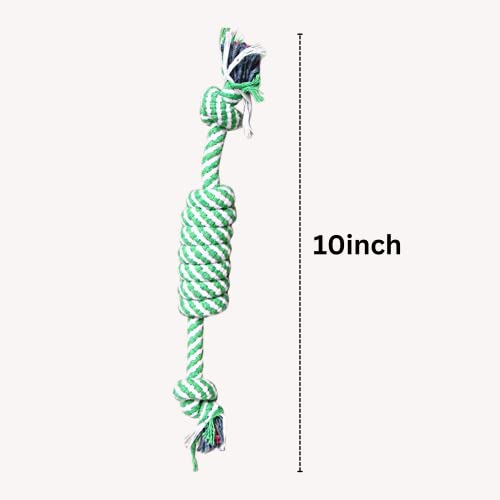 Image of Foodie Puppies Durable Cotton Twisted Rope Chew Toy for Dogs | Chewing, Fetching, Playing, Teething & Training for Small to Medium Dogs & Puppies (Color May Vary)