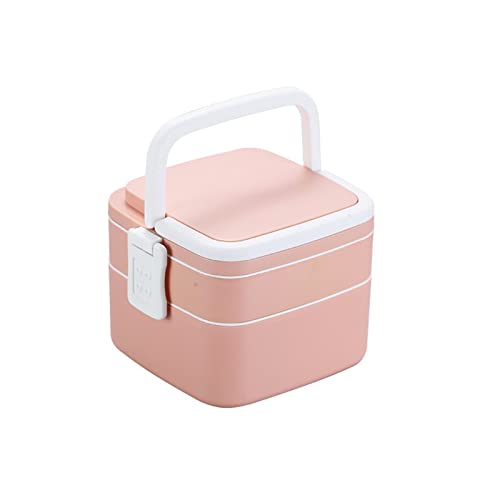 QTANZIQI Lunch Box Portatile Pranzo al Sacco Microonde per Bento Box per Il Lavoro Alimenti Fitness Contenitori per Alimenti Pranzo Ermetico (1l Polvere Bianca 1L) Silk Pillowcase
