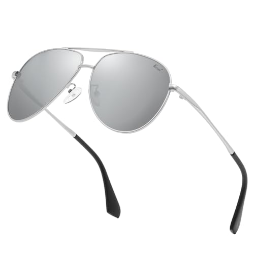 Large Polarized Aviator Sunglasses for Men Women – Metal Frame, UV400 Lenses, Lightweight & Comfortable for Driving & Outdoor