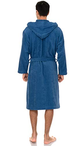 TowelSelections Mens Hooded Robe 100% Cotton Terry Cloth Towel Bathrobe Soft Shower Bath Robes for Men2
