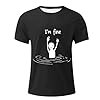 Funny T Shirts for Men Adult Letter Print Sports Workout Short Sleeve T-Shirt Novelty Tee Shirts Round Neck Summer Tops Clearance Mens Tshirts for Running Fitness Cycling M-4XL Black #3
