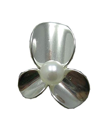Sterling silber ring Blume mit 8mm perle 925 Empress jewellery Größe 46-69 R001144