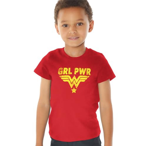 Popfunk Wonder Woman Girl Power Kids T-Shirt for Youth Toddler Boys and Girls Collection