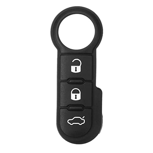 OGGIPRO Boutons de Remplacement pour Coque de Clé 3 Boutons Blanc compatibles avec 500, Grande Punto, Evo, Ducato, Bravo et Peugeot Boxer 3, Jumper 3 | Montage très Facile et résultat Parfait !