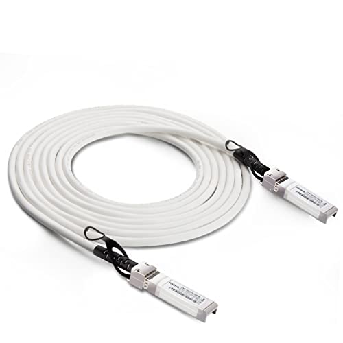 Image of [White] Colored 10G SFP+ DAC Cable - Twinax SFP Cable for Cisco SFP-H10GB-CU4M, D-link, Supermicro, Netgear, Mikrotik, Open Switch Devices, 4-Meter