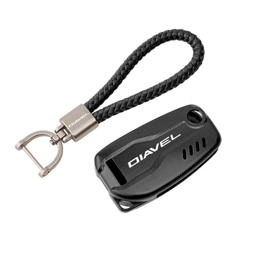 Für Ducati Diavel 1260s DX 1260 2020-2024 XDiavel Motorrad CNC Zubehör Schlüssel Fernbedienung Abdeckung Gehäuse Kette Schlüsselanhänger Ring