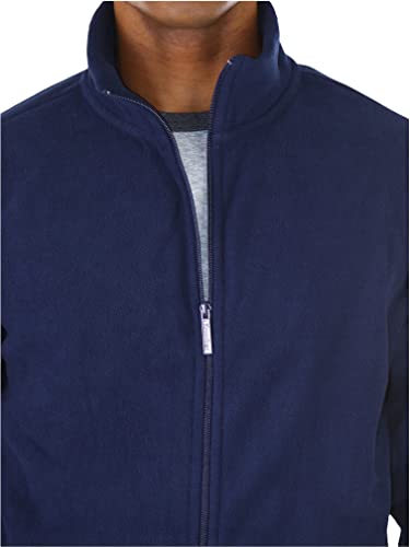 Image of ToBeInStyle Men's Zip Up Long Sleeve High Collar Polar Fleece Jacket